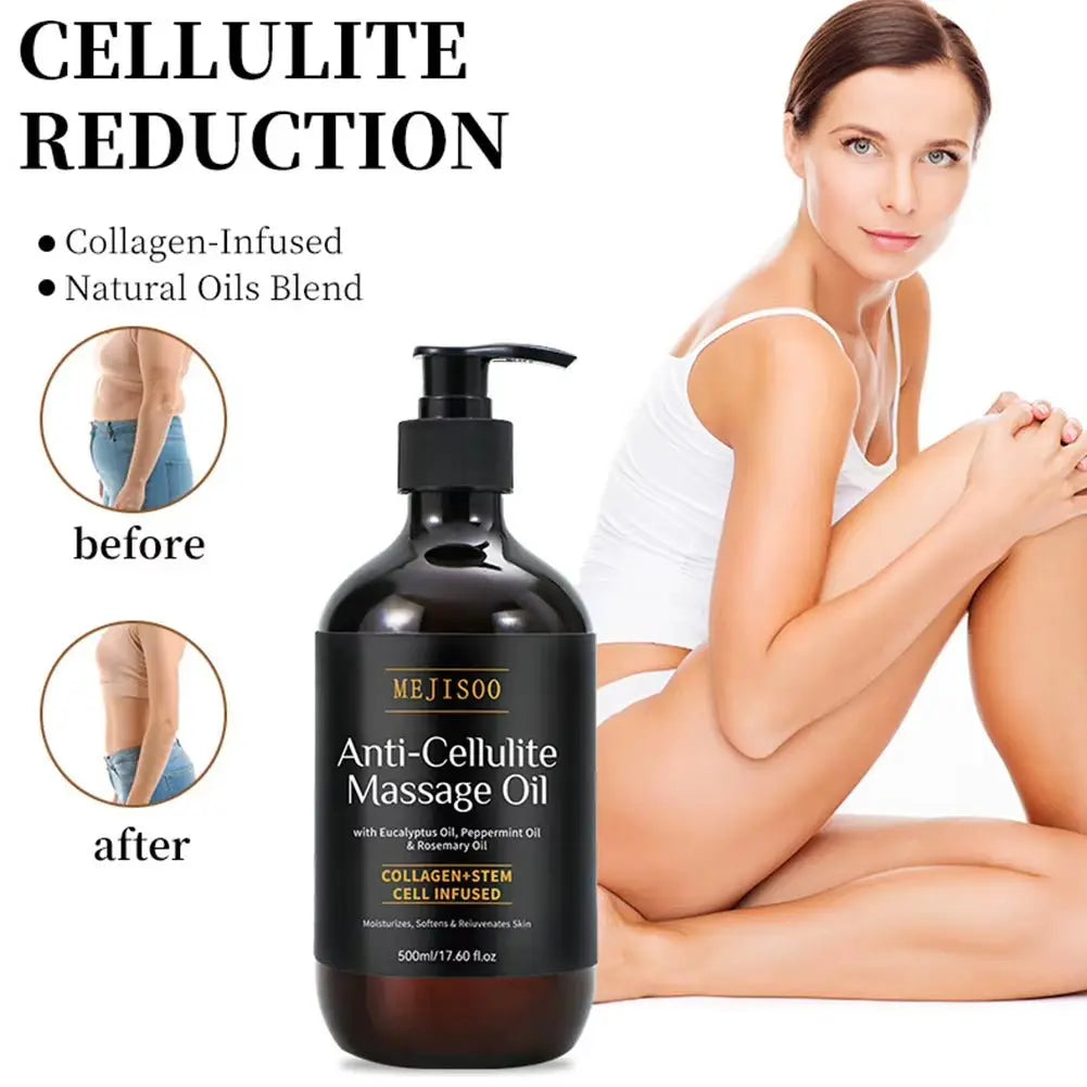 Collagen Body Oil - Powerful Anti-Cellulite Solution - Affordable Skin and Hair Care Products