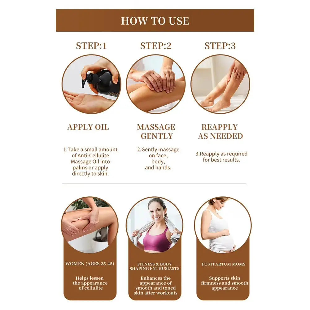 Collagen Body Oil - Powerful Anti-Cellulite Solution - Affordable Skin and Hair Care Products
