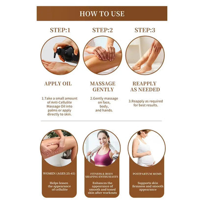 Collagen Body Oil - Powerful Anti-Cellulite Solution - Affordable Skin and Hair Care Products