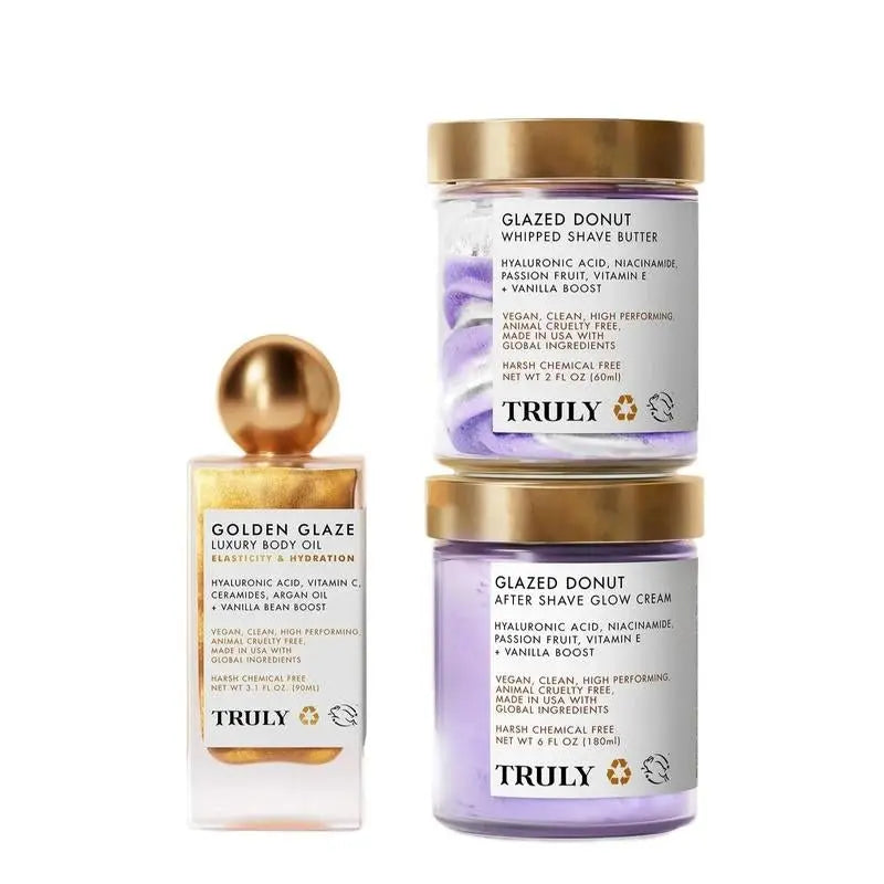 Golden Glaze Body Oil & Shaving Goodies Bundle - Affordable Skin and Hair Care Products