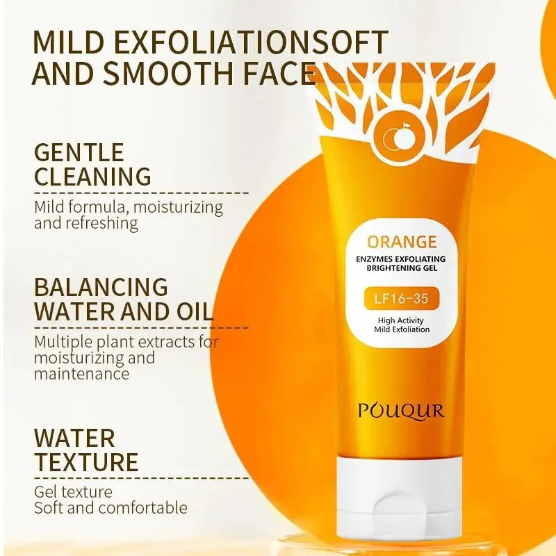 Gentle Exfoliating Gel: Orange Deep Pore Cleansing Scrub - Affordable Skin and Hair Care Products