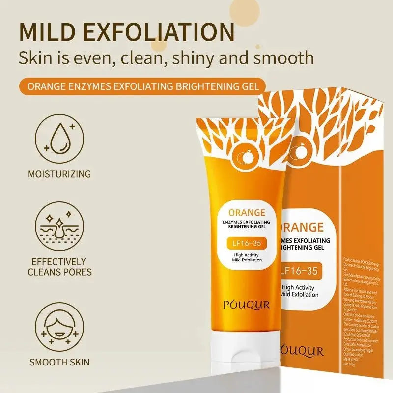 Gentle Exfoliating Gel: Orange Deep Pore Cleansing Scrub - Affordable Skin and Hair Care Products