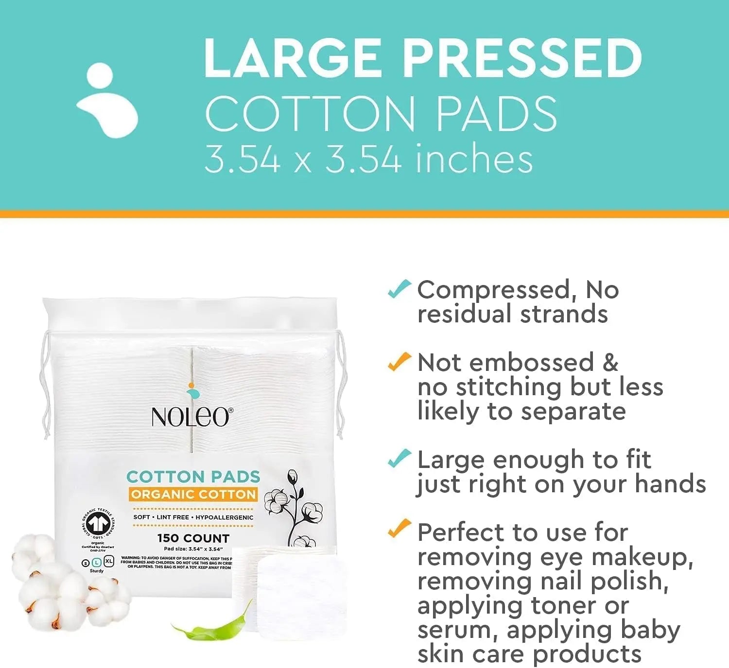 Organic Cotton Rounds & Pads - Affordable Skin and Hair Care Products