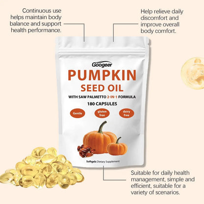 Pumpkin Seed Oil Soft Capsules - Affordable Skin and Hair Care Products