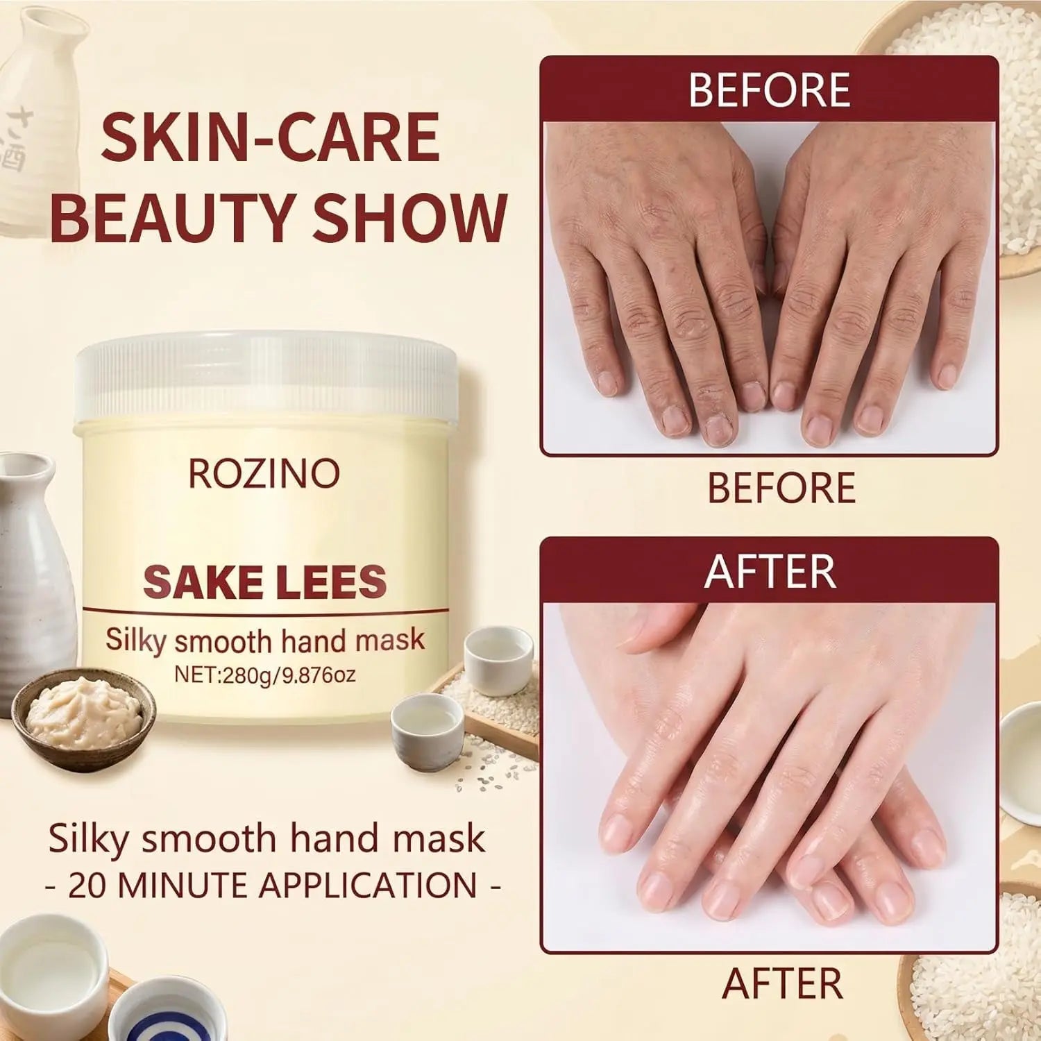 Sake Lees Deep Moisturizing Hand Mask - Affordable Skin and Hair Care Products